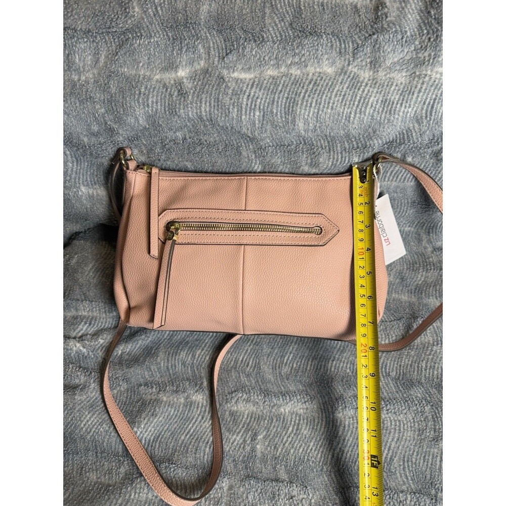 Liz Claiborne Pink Crossbody Purse - New With Tags - Front Zip Pocket - Picture 6 of 6